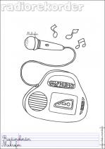 coloriage-radio-cassette-1